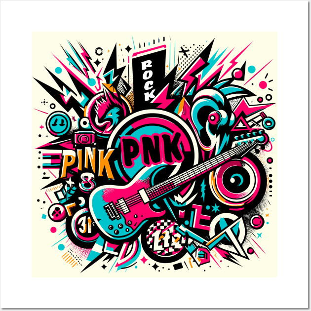 Music Insurrection: The Energy of Punk Rock Wall Art by diegotorres